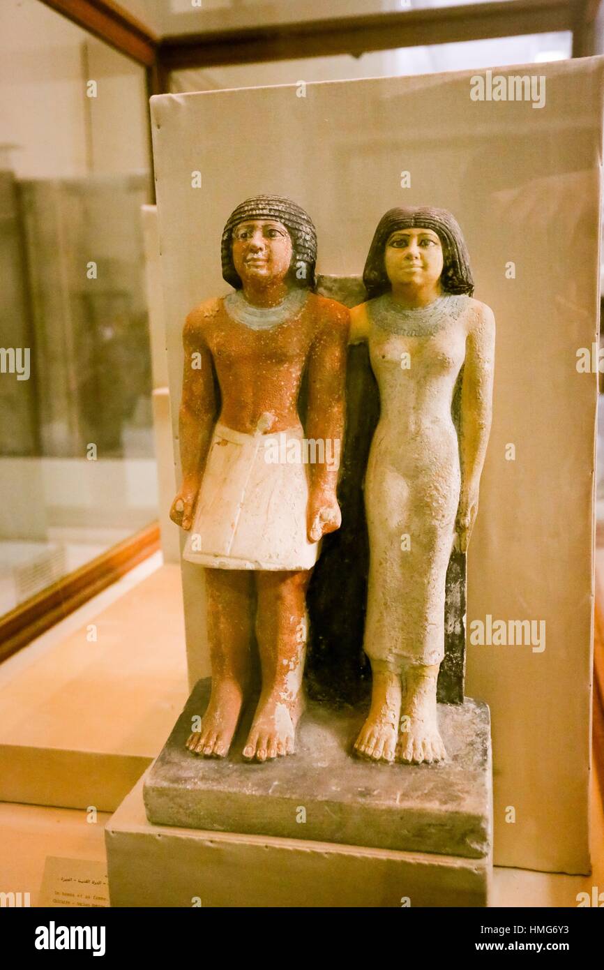 Egyptian civilization, Old Kingdom, Dynasty IV. Painted limestone