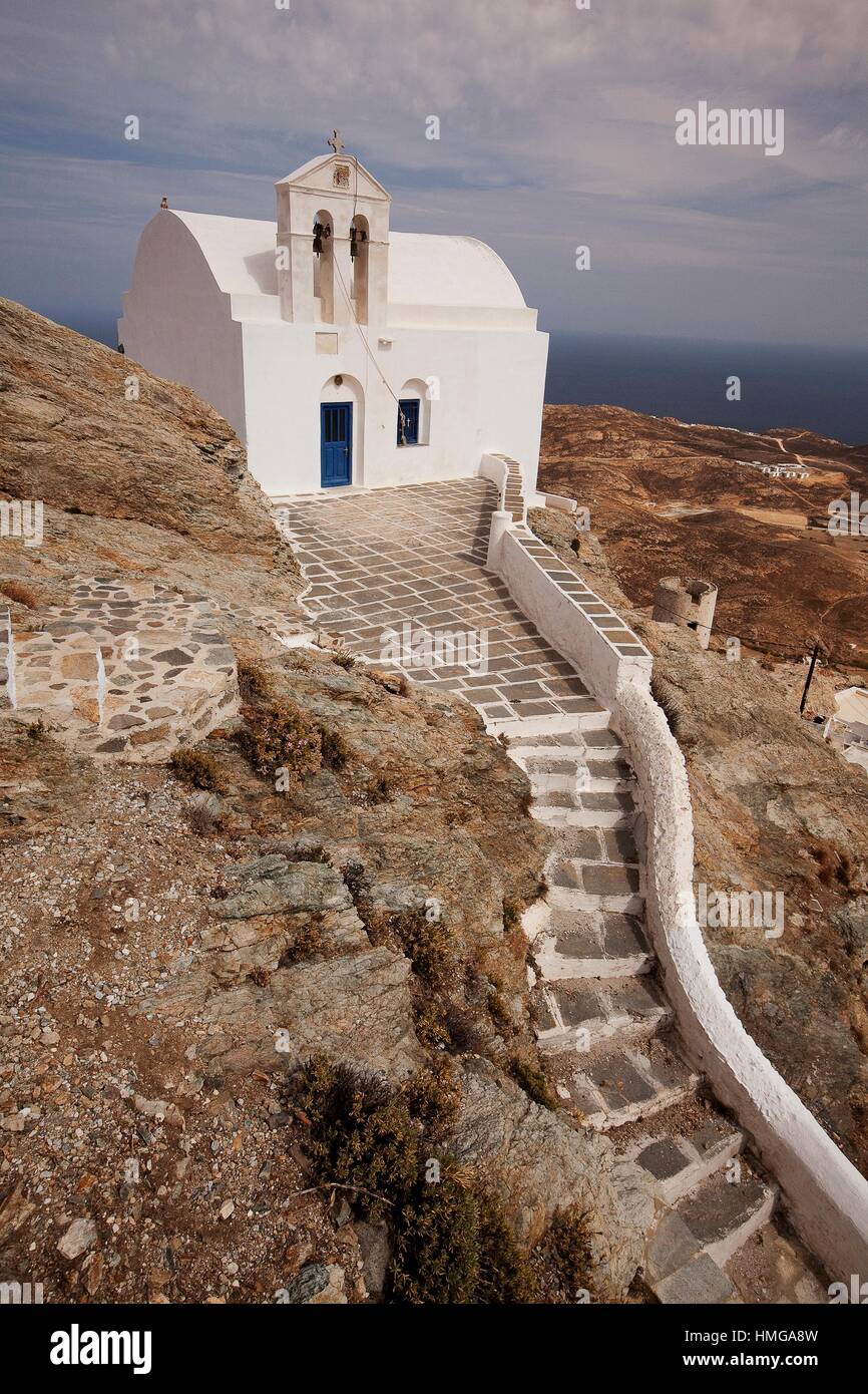 Agios Ioannis Theologos church in Hora, Serifos, Cyclades Islands, Greek  Islands, Greece, Europe Stock Photo - Alamy