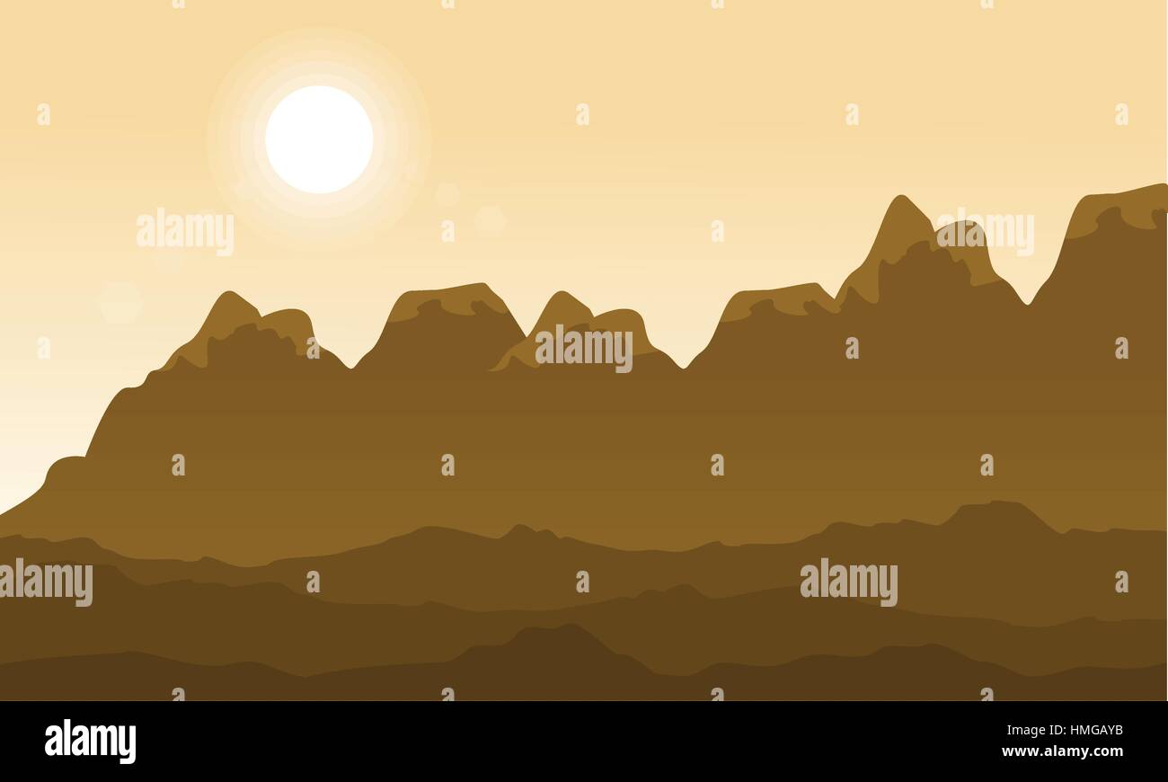 Beauty landscape of cliff at sunrise Stock Vector Image & Art - Alamy