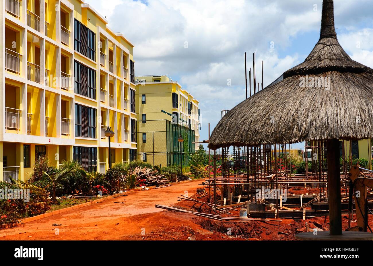 Construction works of new resort development, Tombeau Bay, Tombeau Baie