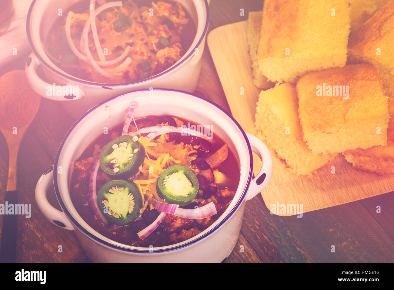 Cooking homemade turkey chili for dinner Stock Photo Alamy