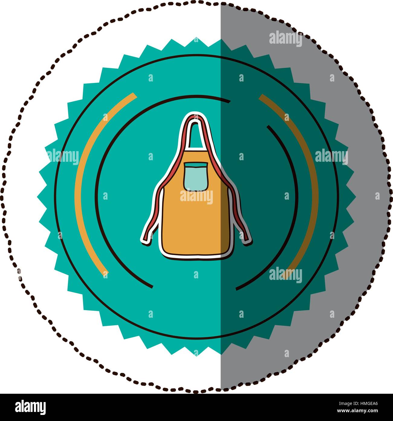 Kitchen Apron Sticker Specific Food Stock Vector Images - Alamy