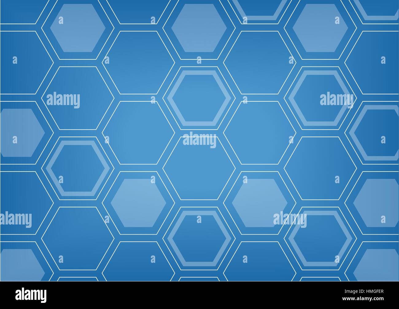 Generic blue business background with hexagonal shape pattern Stock Vector