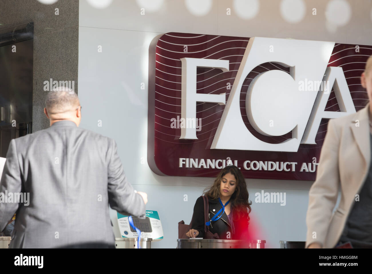 Office entrance to the Financial Conduct Authority (FCA) in London Stock Photo