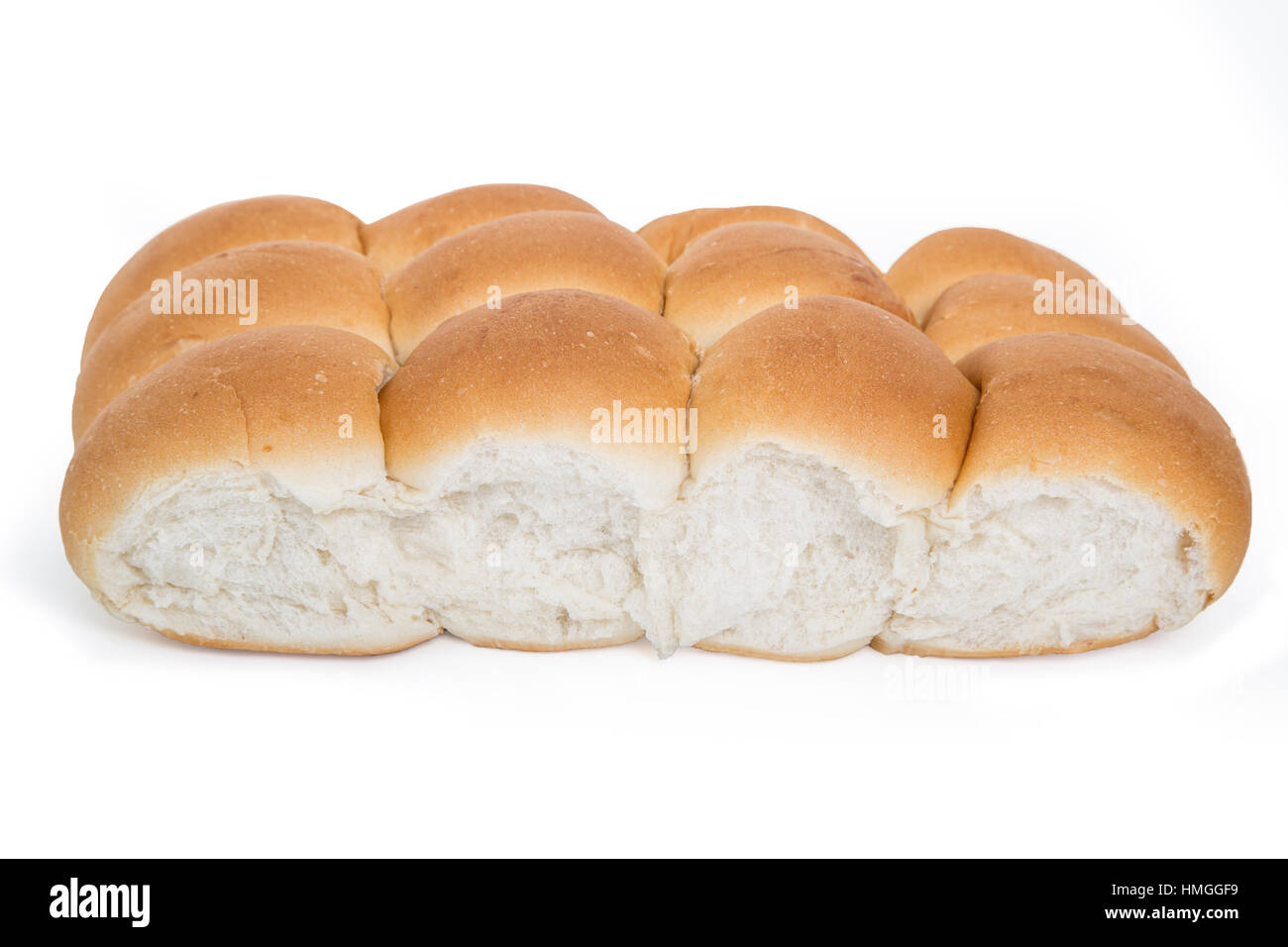 Pan rolls isolated on white. Stock Photo