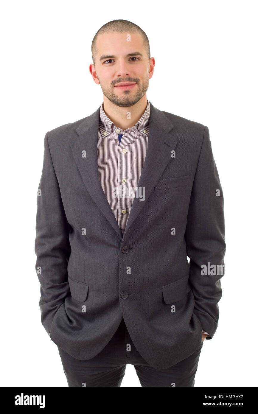 young business man portrait isolated on white Stock Photo - Alamy