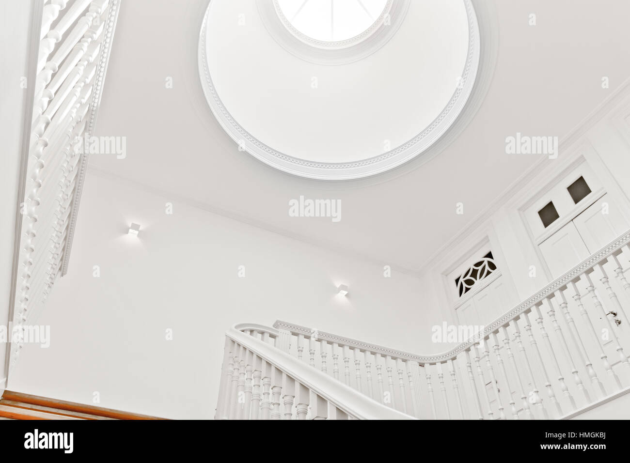 A Beautiful Bright Stairwell Skylight Stock Photo - Alamy