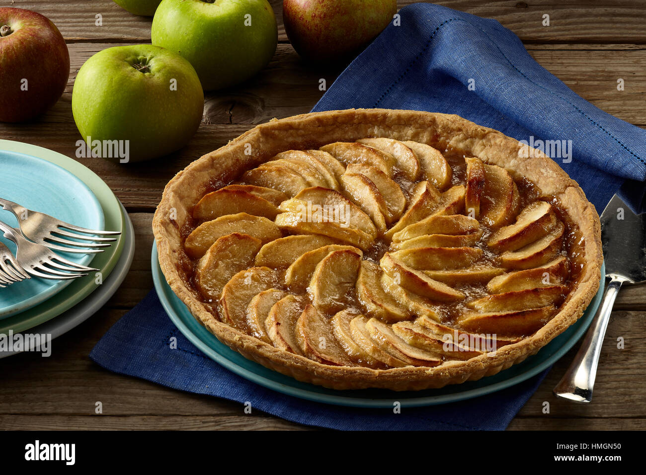 Apple honey tart Stock Photo Alamy