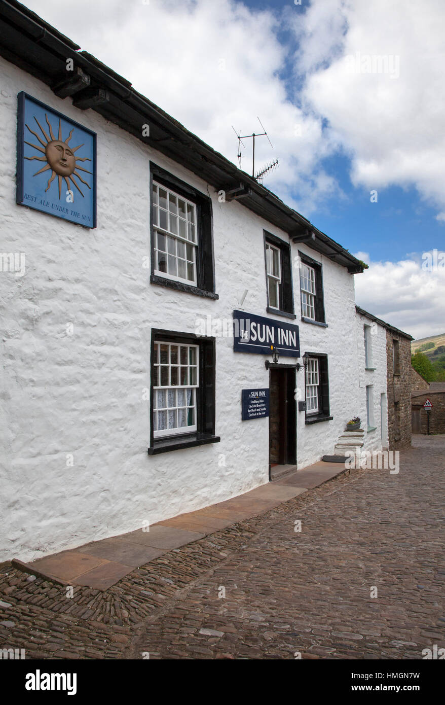 The Sun Inn Dent Yorkshire Dales national park Cumbria Stock Photo