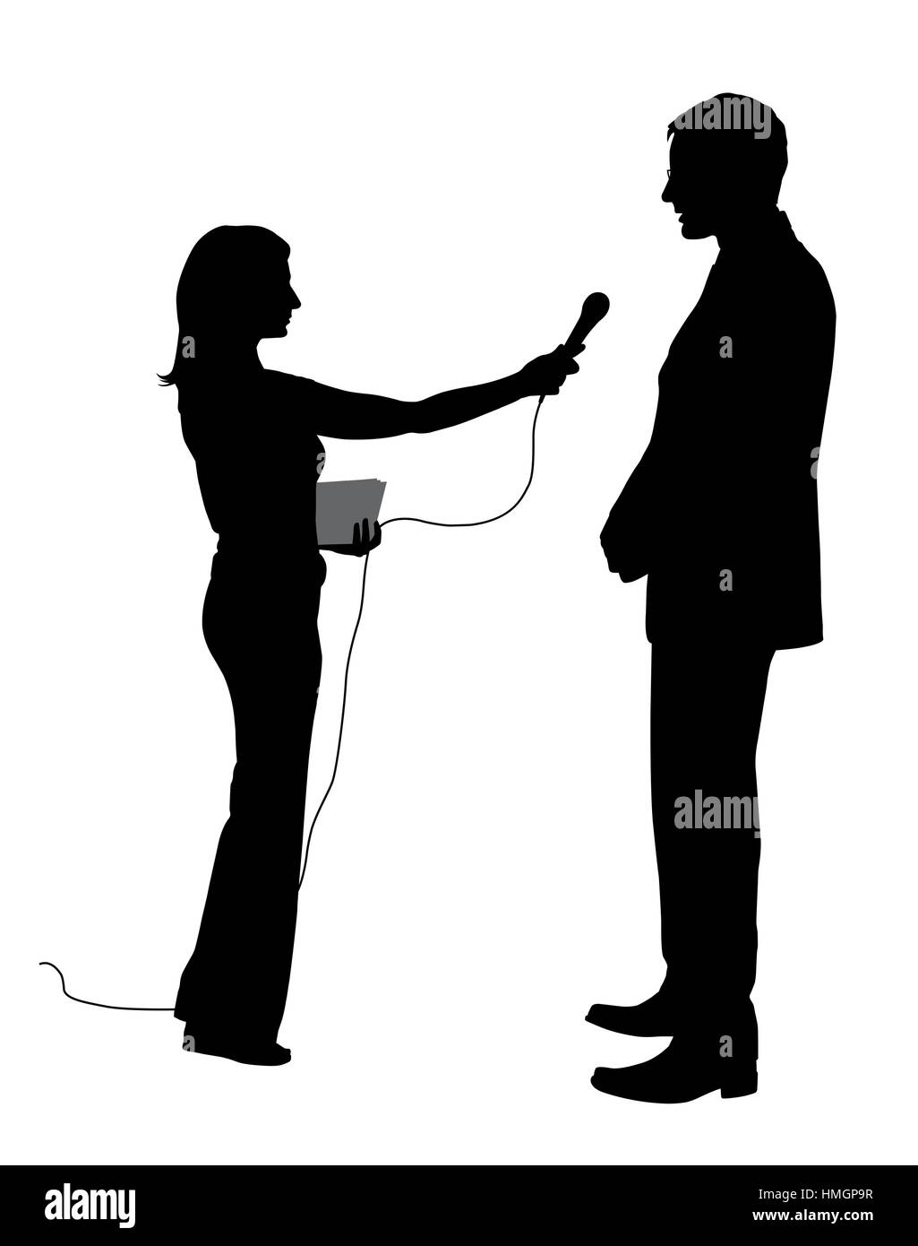Interview woman Black and White Stock Photos & Images - Alamy
