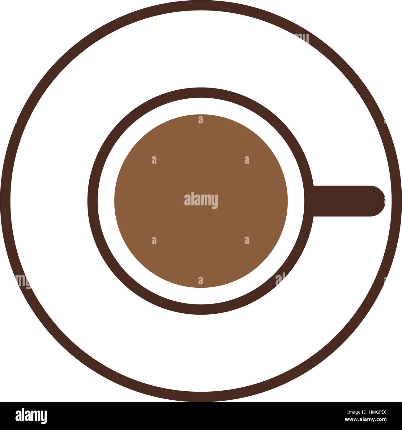 coffee cup top view drink icon vector illustration Stock Vector Image
