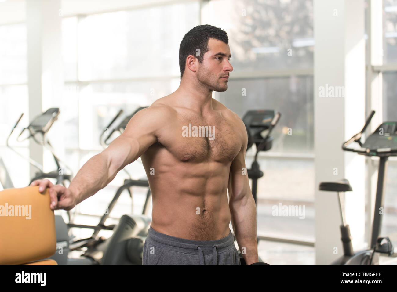 Hairy muscle male