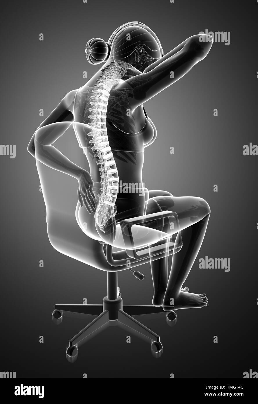 human body anatomy with joint pain Stock Photo