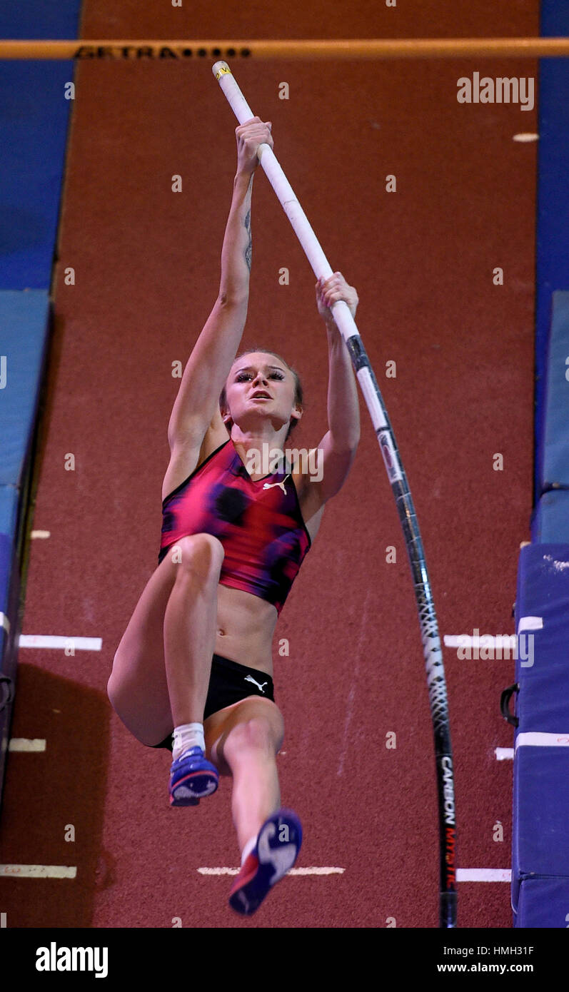 Potsdam, Germany. 3rd Feb, 2017. Polish pole vaulter Kamila Przybyla in