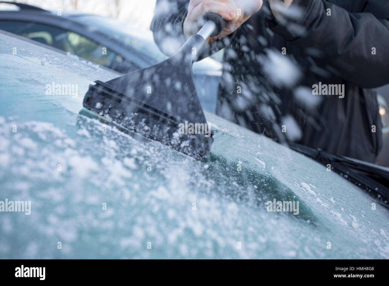Hand Scratching Ice From Car Window Stock Photo - Download Image Now - Car,  Ice, Windshield - iStock