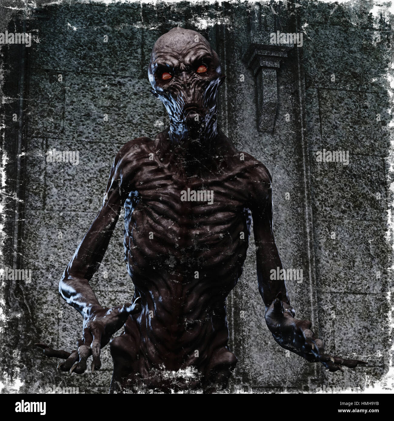 Zombie monster 3d illustration hi-res stock photography and images - Alamy, image size:1300x1390