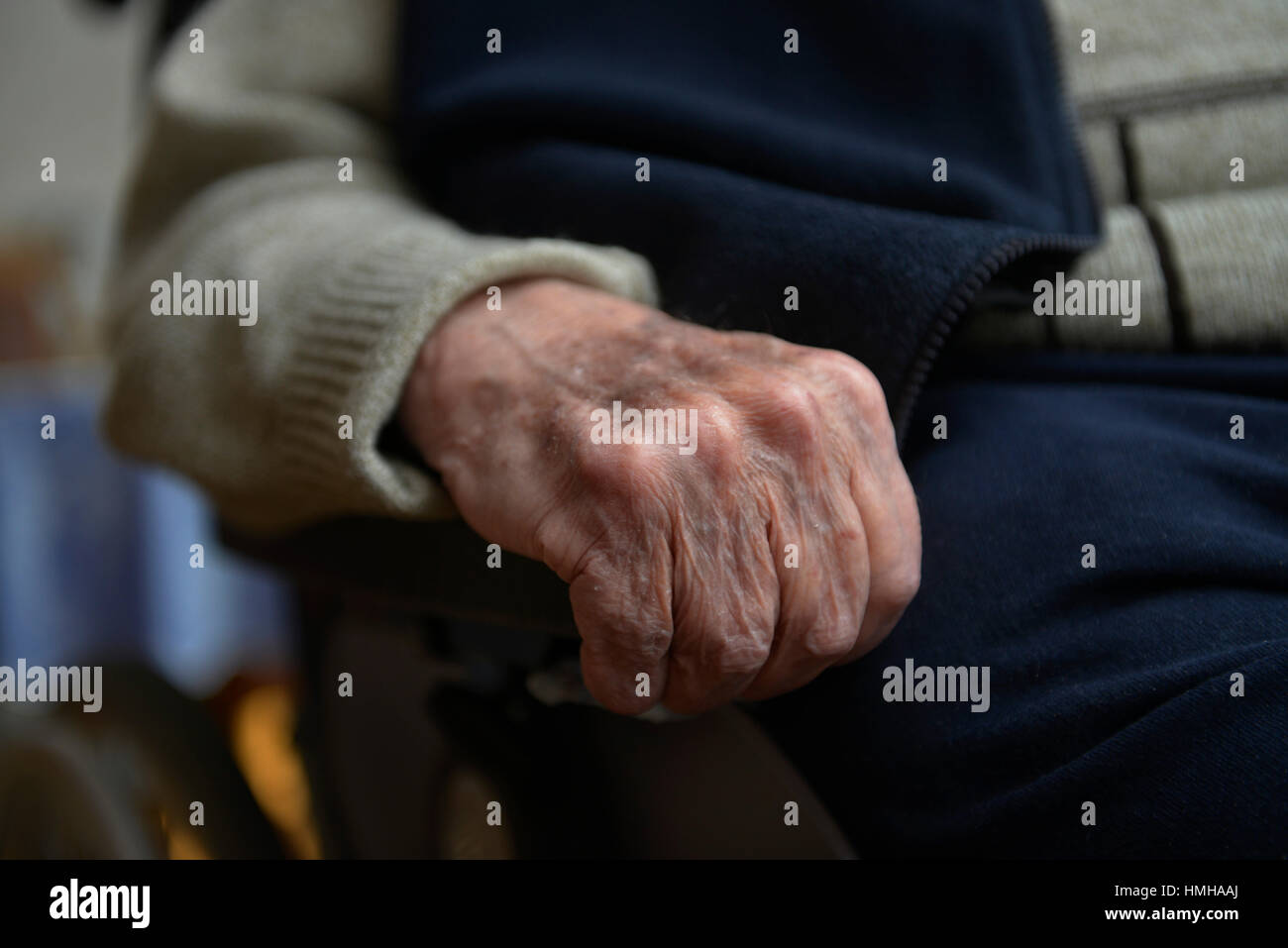 Old man, care, illness, Alter Mann, Pflege, Krankheit Stock Photo