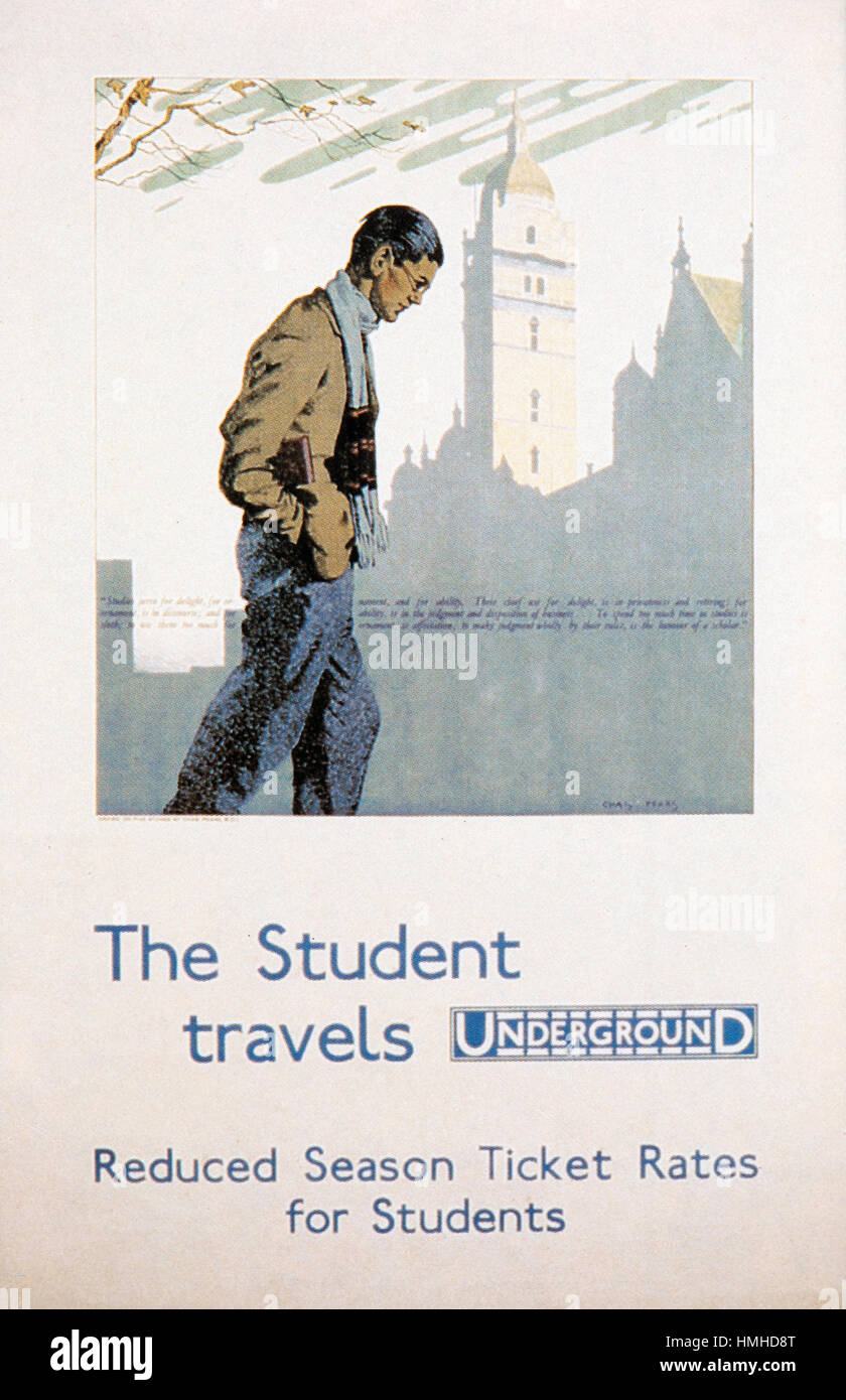 Student Discount Vintage Travel Poster Stock Photo