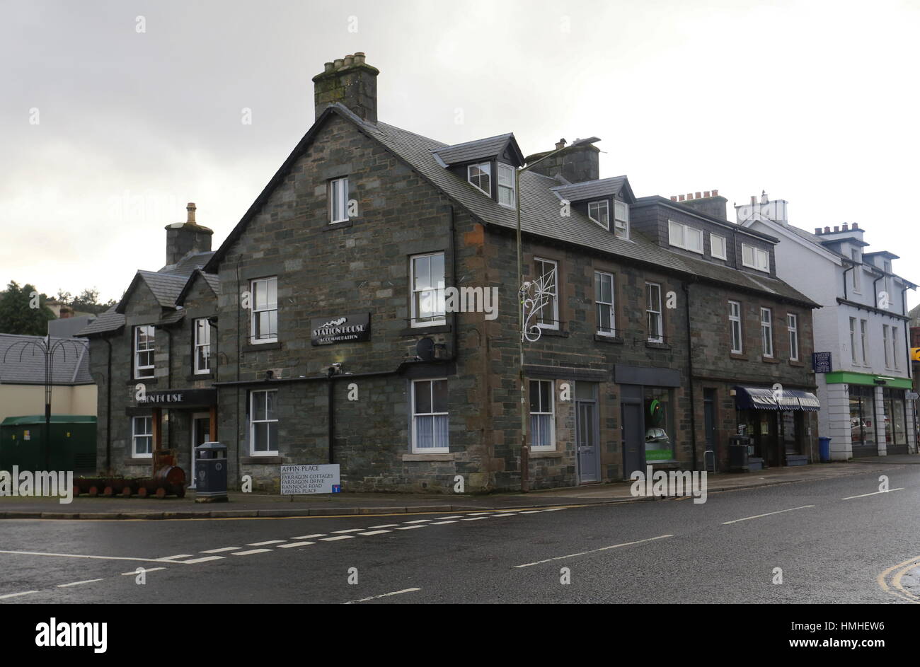 Exterior of Station house guest house Aberfeldy Perthshire Scotland February 2017 Stock Photo