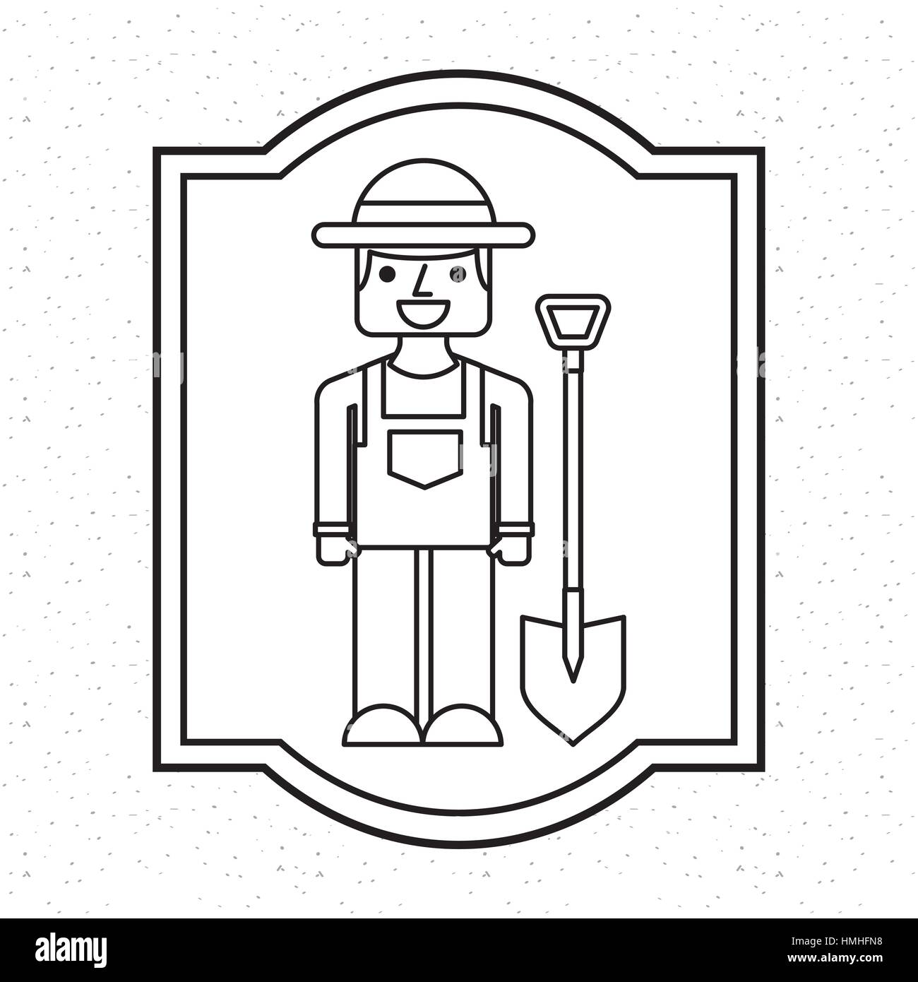 farmer avatar character icon vector illustration design Stock Vector ...