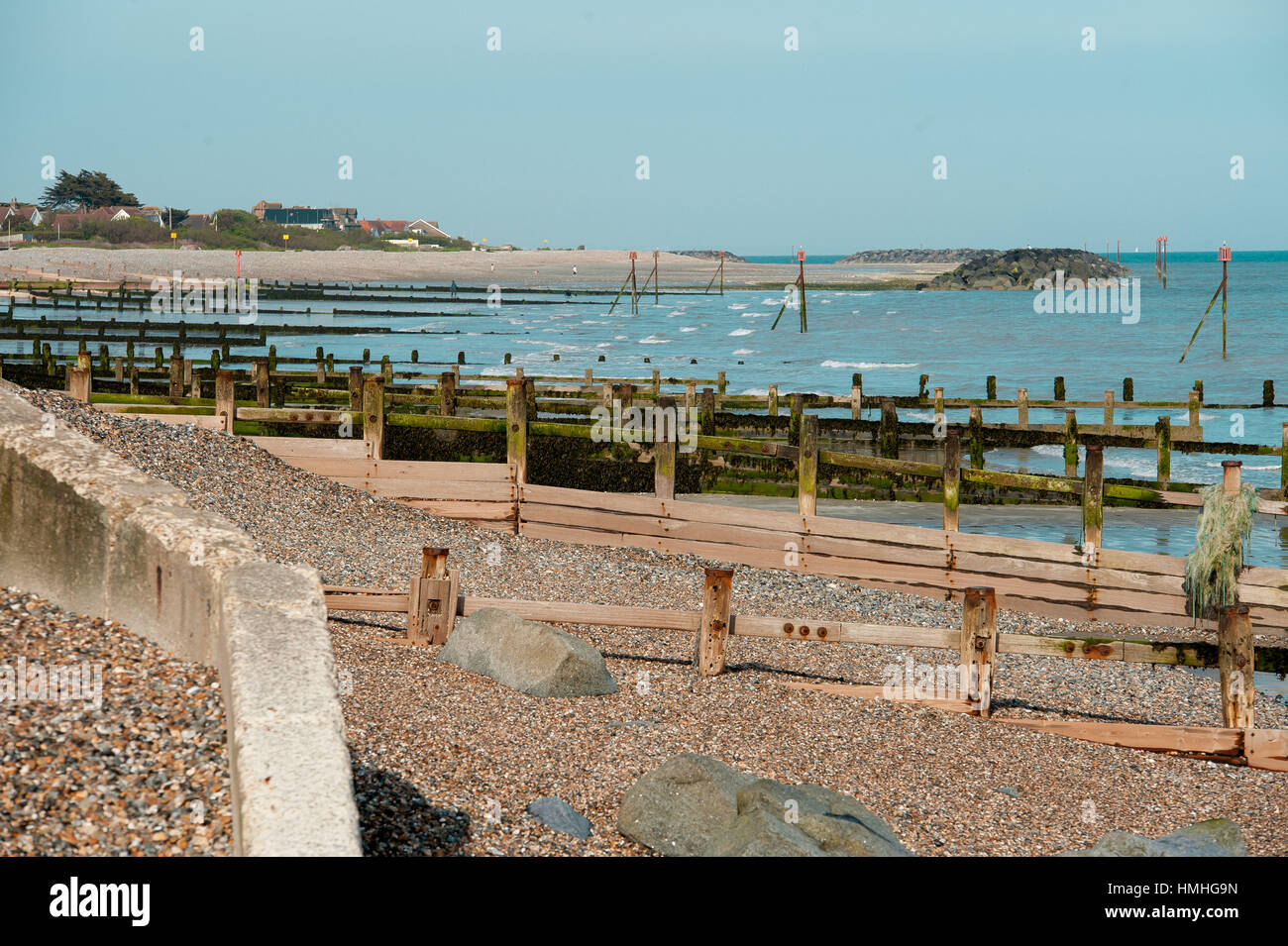 View of Middleton on sea beach in Sussex, UK Stock Photo