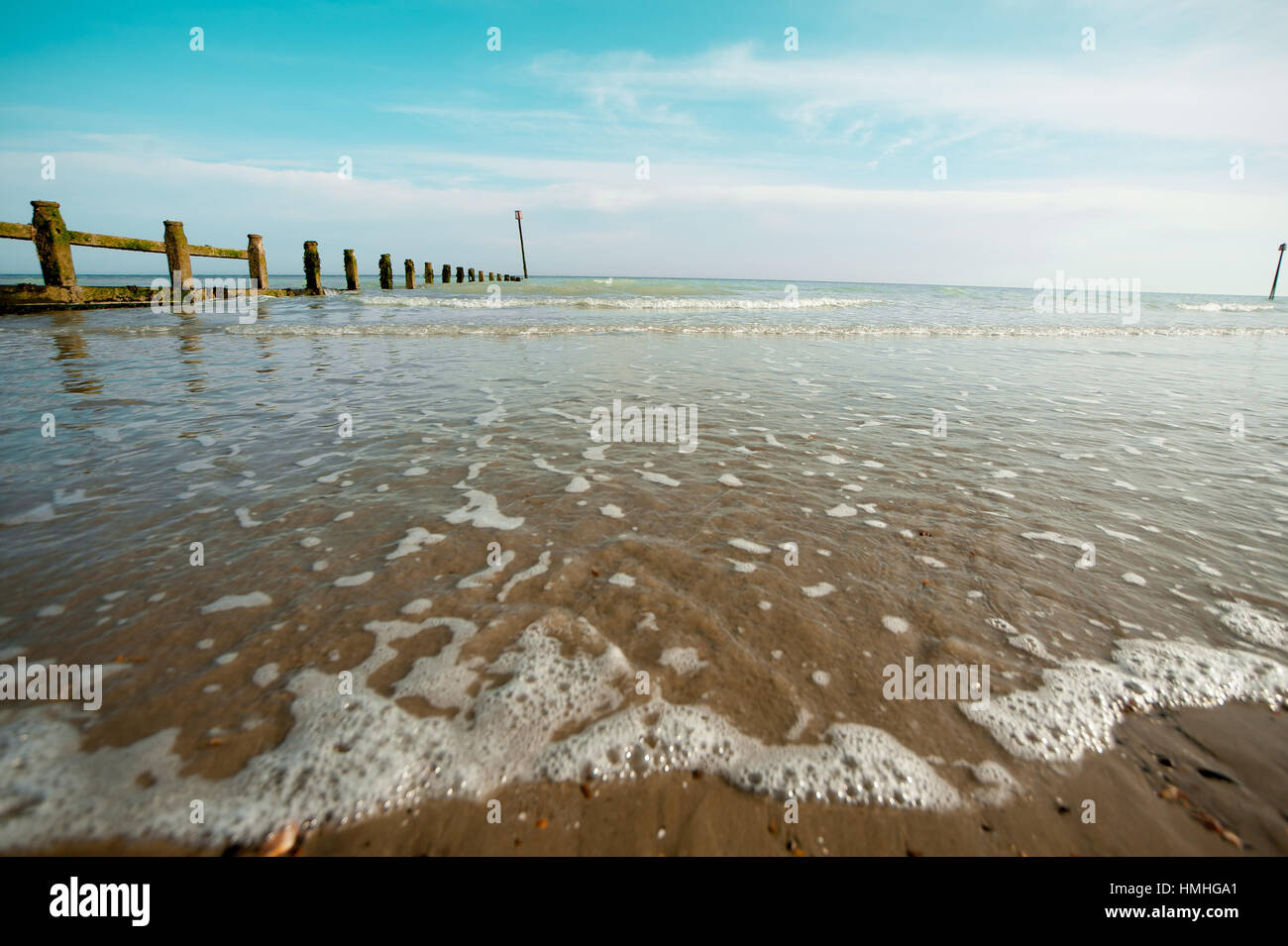 View of Middleton on sea beach in Sussex, UK Stock Photo