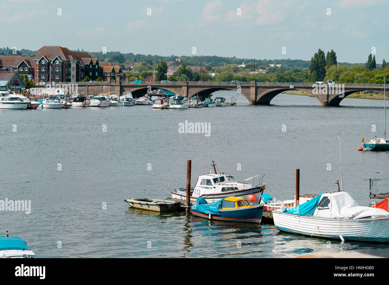 The river Itchen in Hampshire, UK Stock Photo