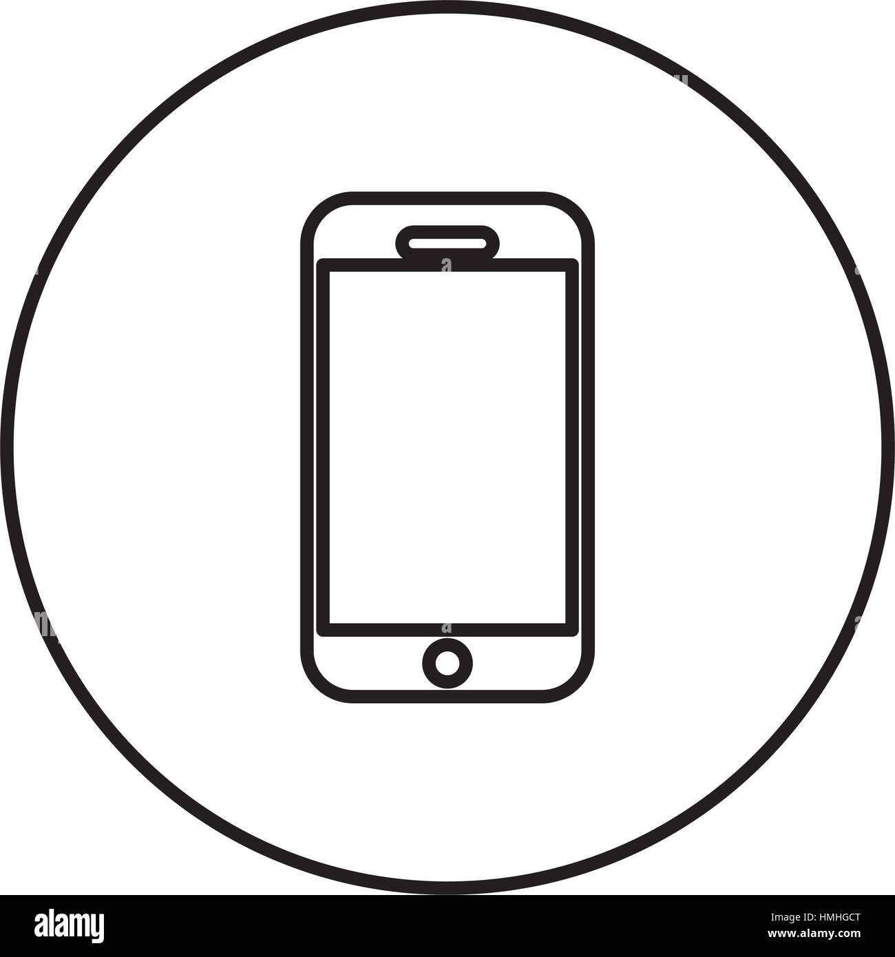 smartphone technology line icon vector illustration design Stock Vector ...
