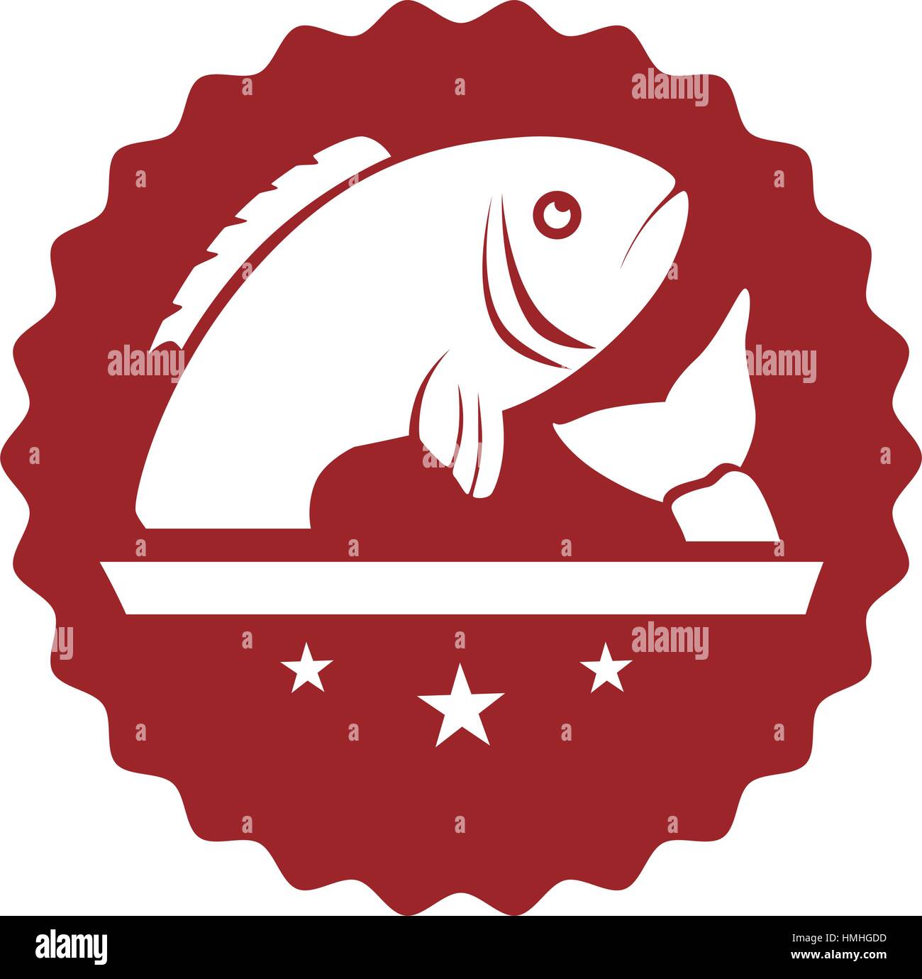 sea fish emblem icon vector illustration design Stock Vector Image ...
