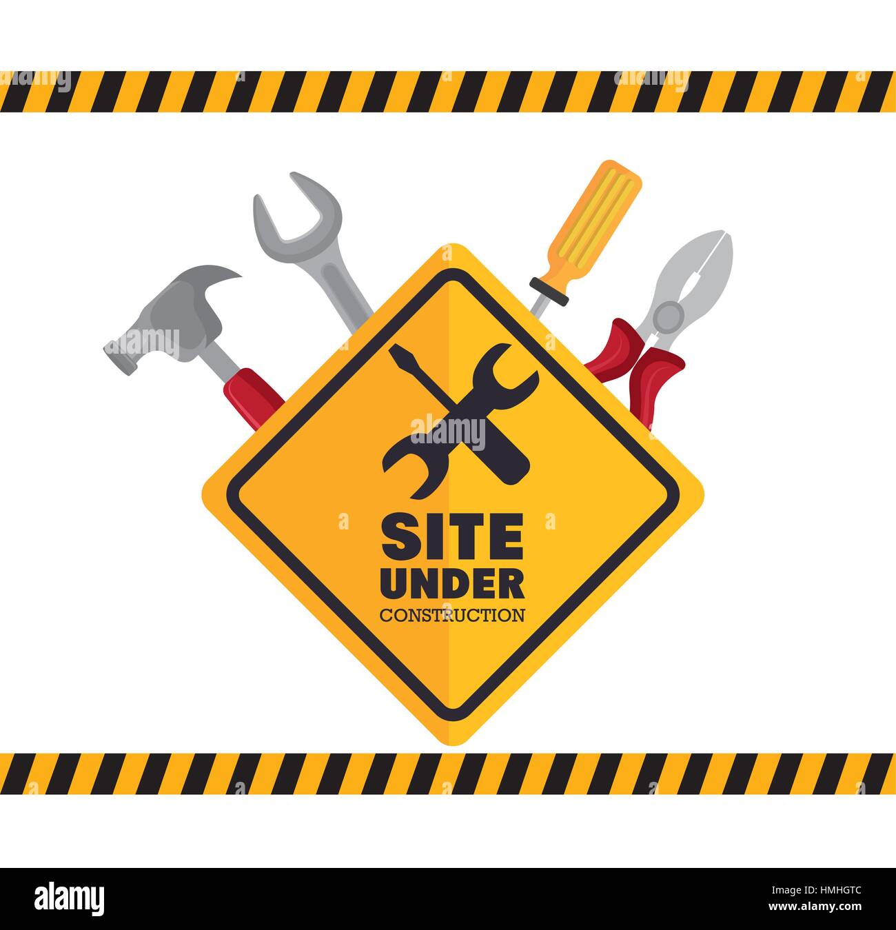 site under construction tools vector illustration design Stock Vector ...