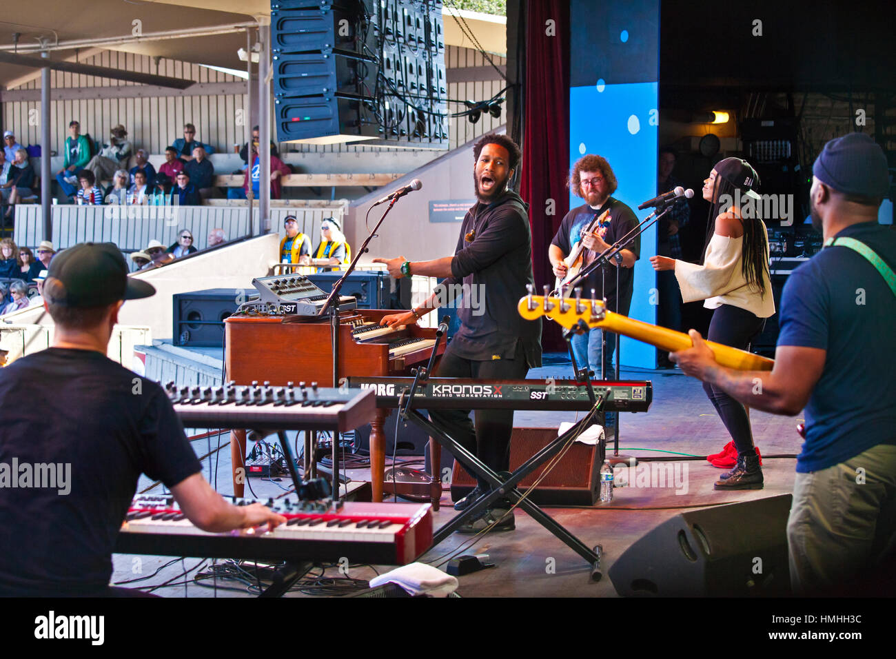 CORY HENRY and the FUNK APOSTLES perform at the 59th MONTEREY JAZZ FESTIVAL - MONTEREY, CALIFORNIA Stock Photo