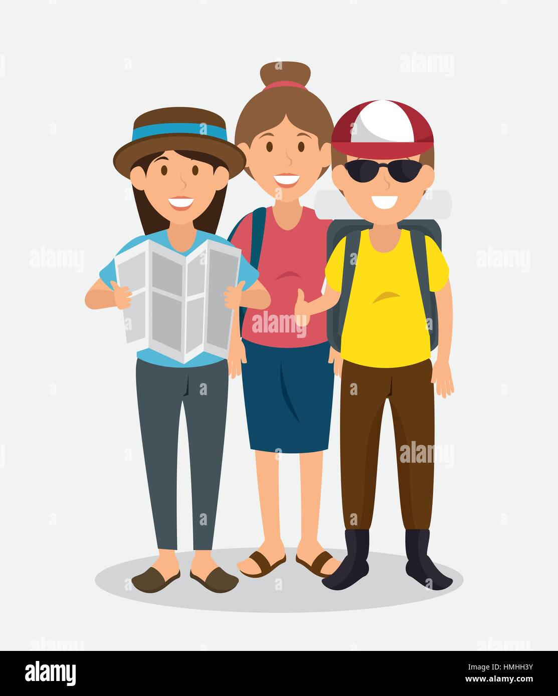people tourists avatars characters vector illustration design Stock ...