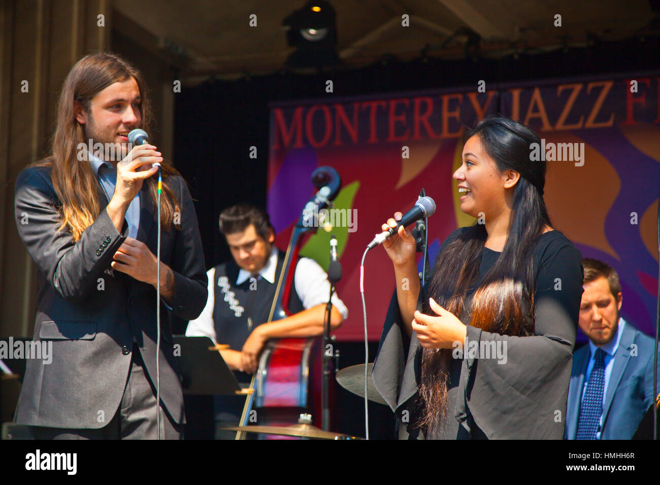 California State University Sacramento C-SUS Voices perform at the 59th Monterey Jazz Festival - 2016 Stock Photo