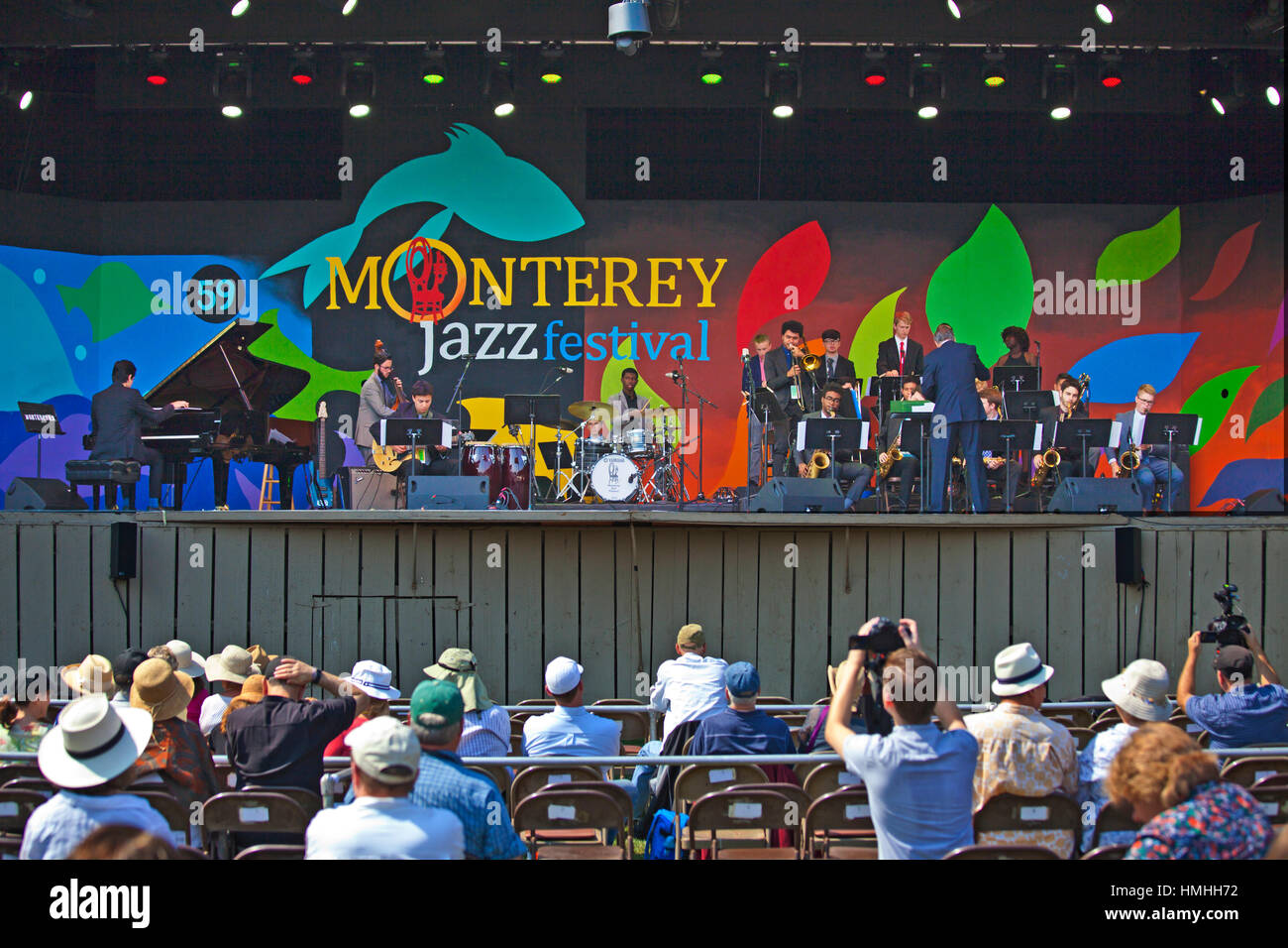 The NEXT GENERATION JAZZ ORCHESTRA directed by PAUL CANTOS AT THE 59TH MONTEREY JAZZ FESTIVAL - CALIFORNIA Stock Photo