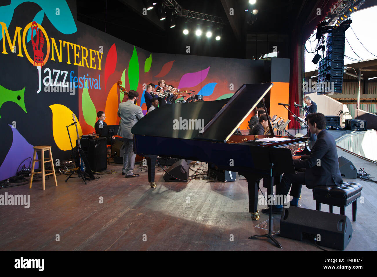 The NEXT GENERATION JAZZ ORCHESTRA directed by PAUL CANTOS AT THE 59TH MONTEREY JAZZ FESTIVAL - CALIFORNIA Stock Photo