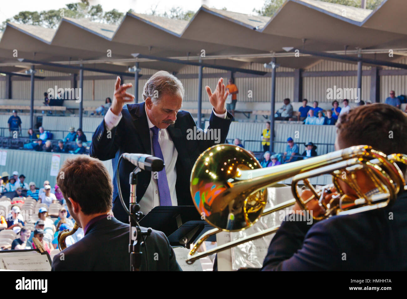 The NEXT GENERATION JAZZ ORCHESTRA directed by PAUL CANTOS AT THE 59TH MONTEREY JAZZ FESTIVAL - CALIFORNIA Stock Photo