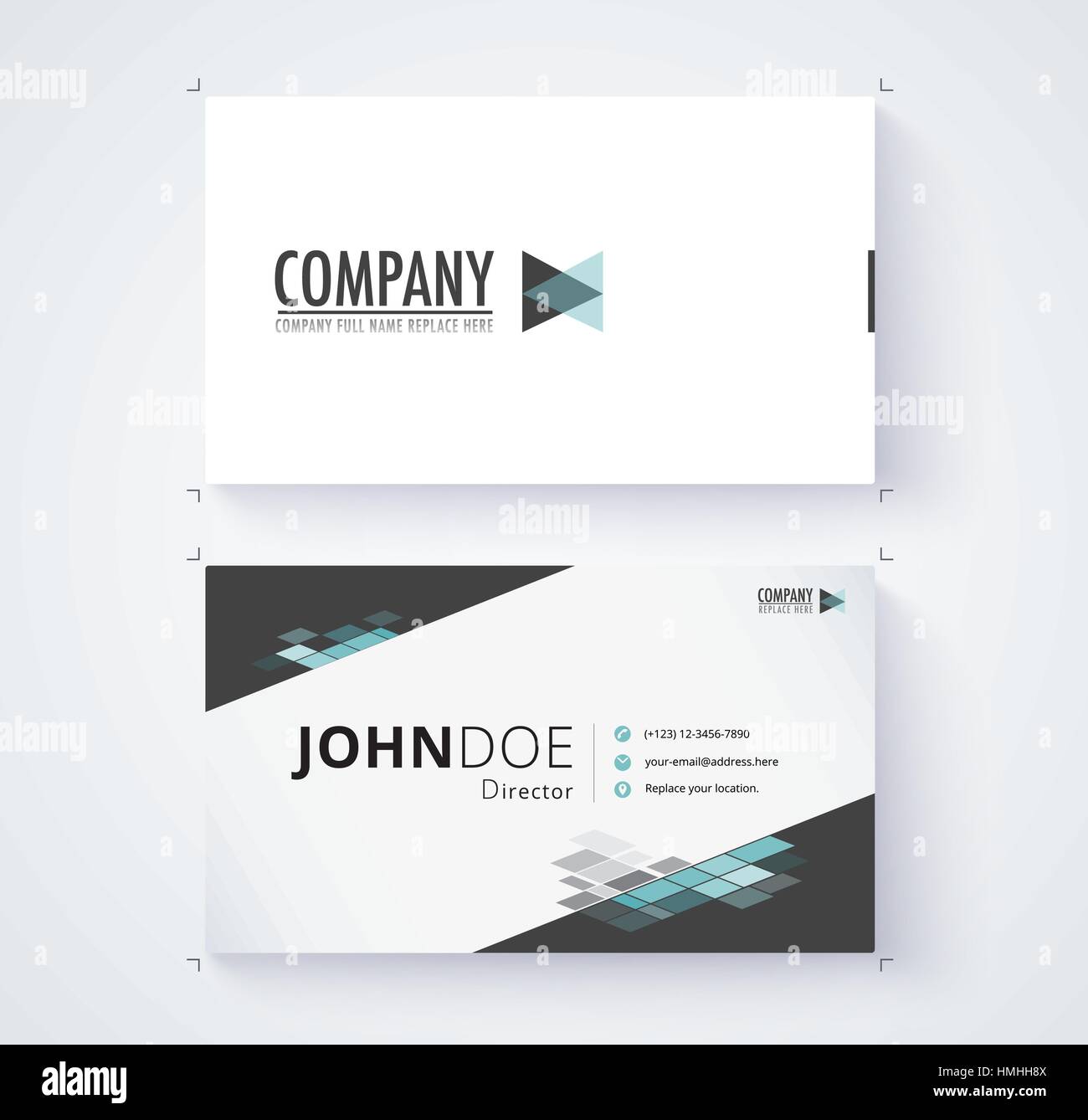 Business card template commercial design. vector illustration Stock Vector