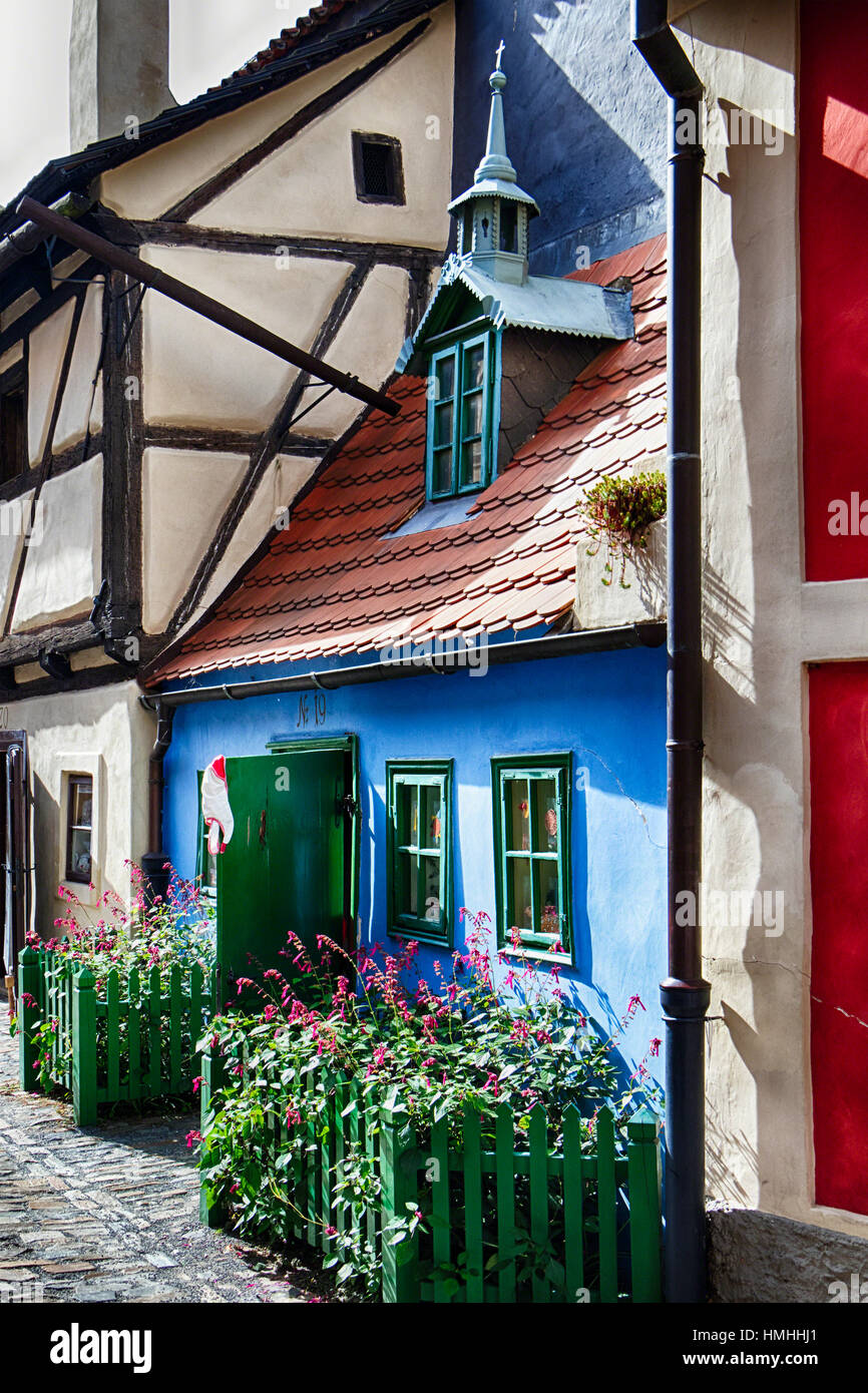 Charming Little House in Golden Lane, Prague Castle Prague, Czech Republic Stock Photo