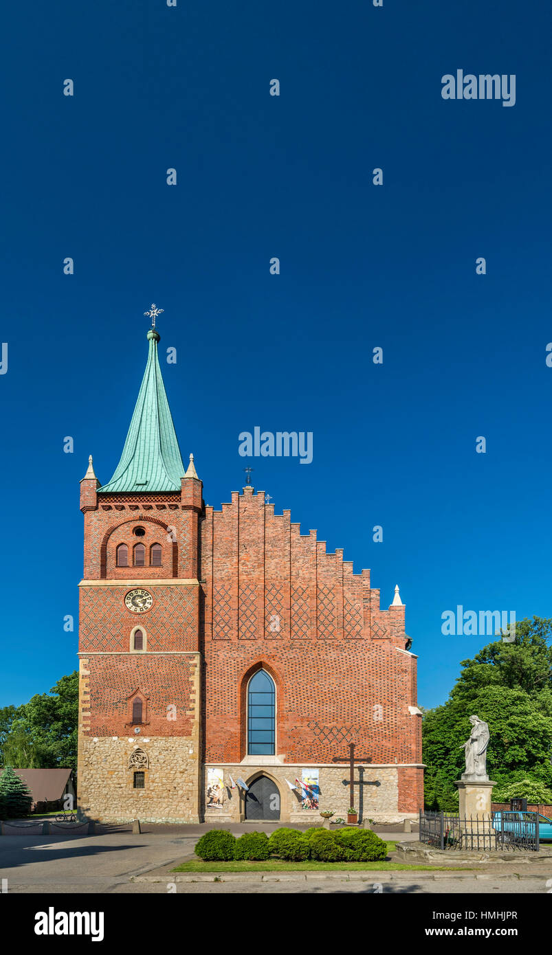 SS Adalbert and George Church, 14th century, Gothic style, Roman Catholic, in Zator, Malopolska, Poland Stock Photo
