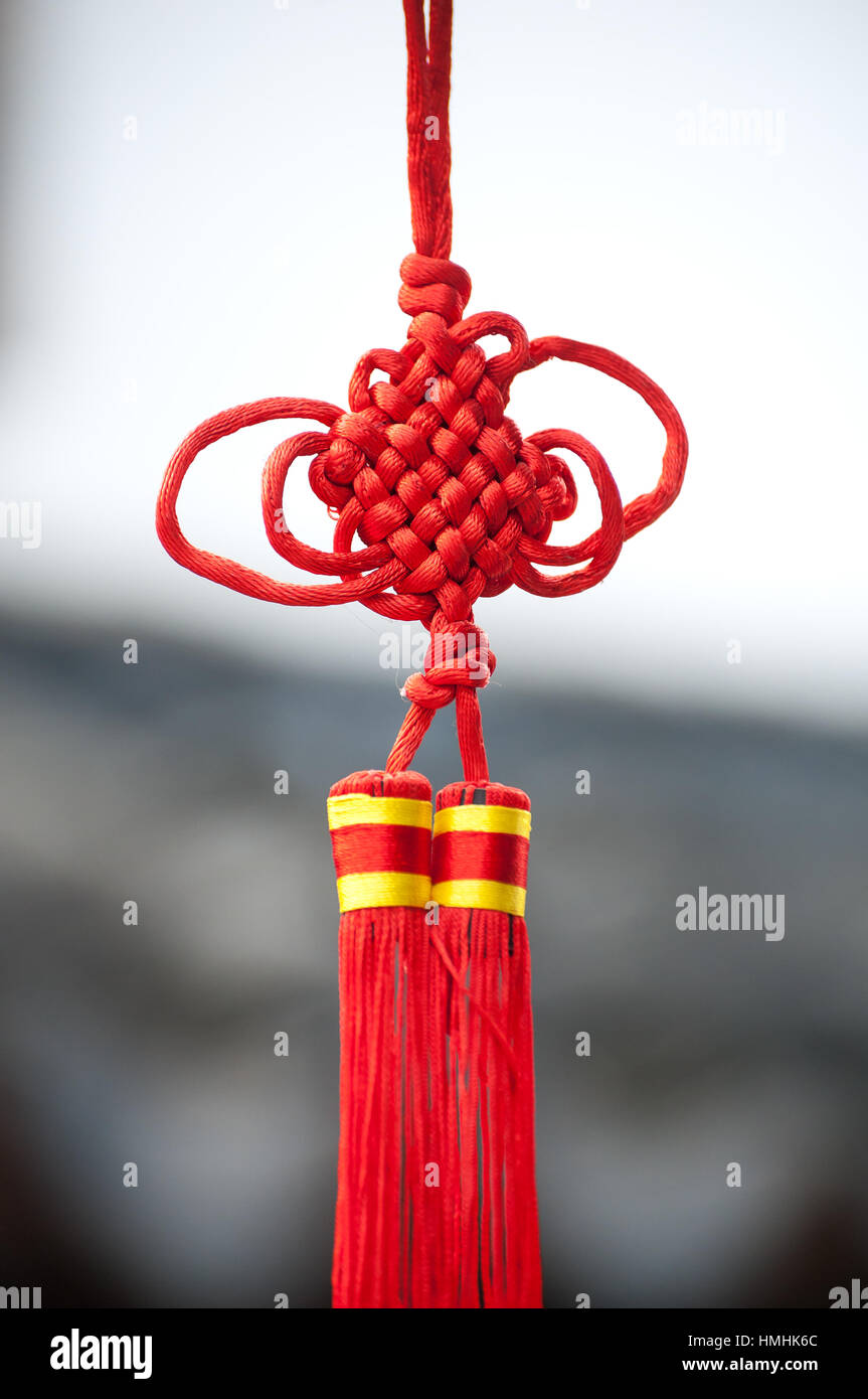 Red Chinese knotting New Year decoration Stock Photo
