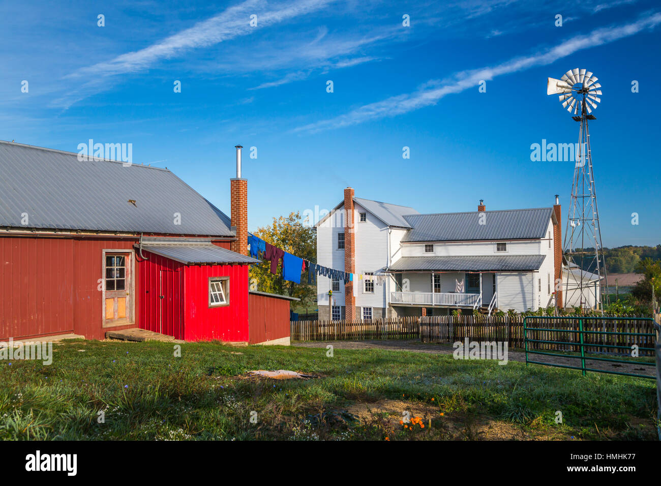 An Amish dairy farm near Apple Creek, Ohio, USA Stock Photo Alamy