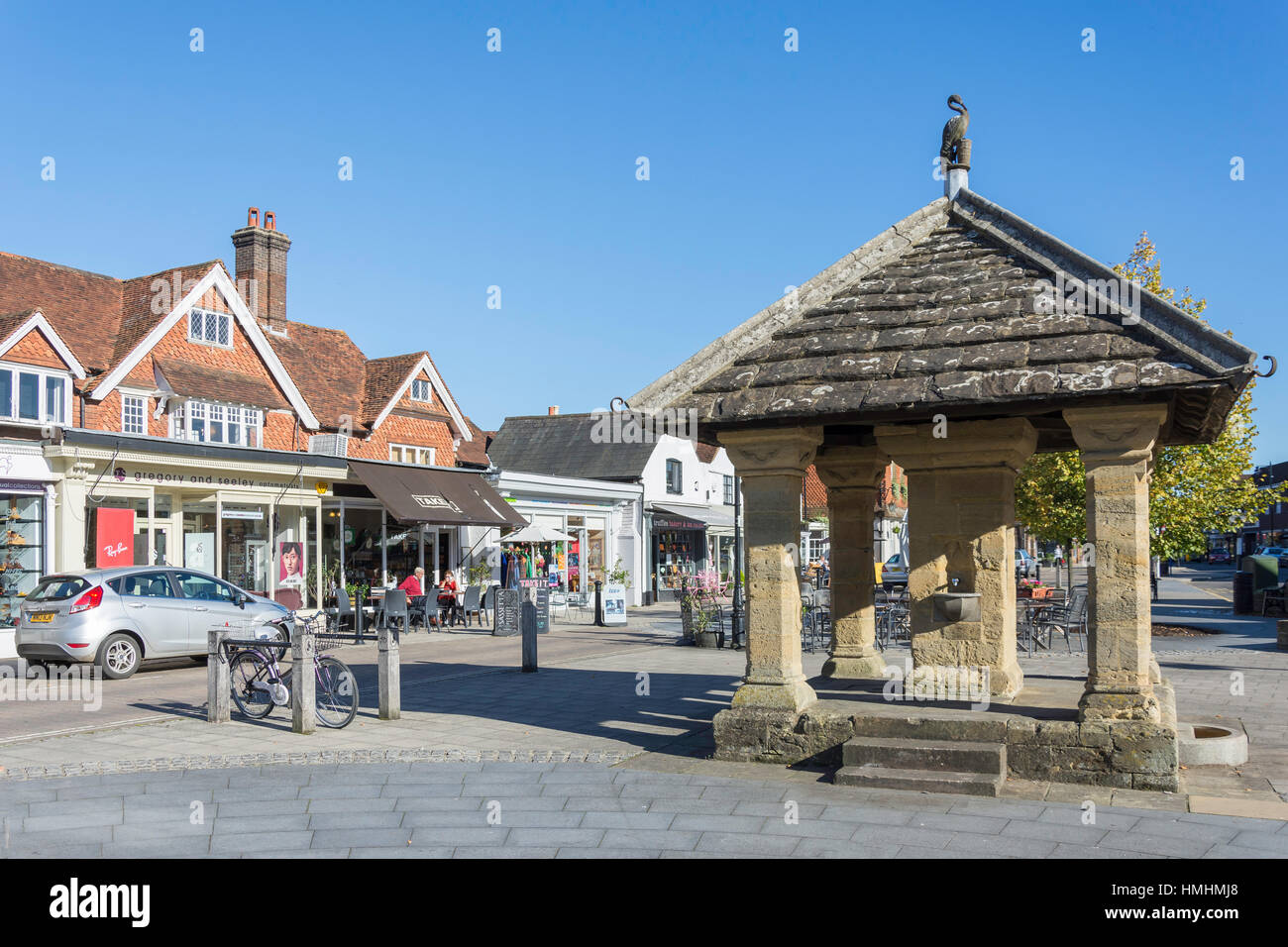 The Water Fountain in Fountain Square, High Street, Cranleigh, Surrey, England, United Kingdom Stock Photo