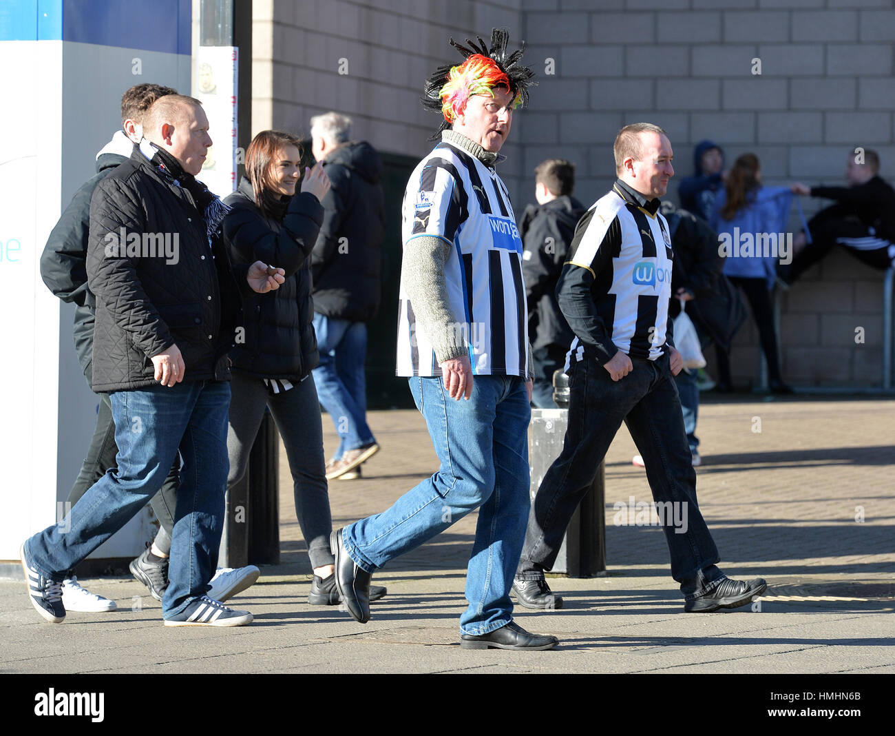Fans arrive for the Sky Bet Championship match at St James' Park ...