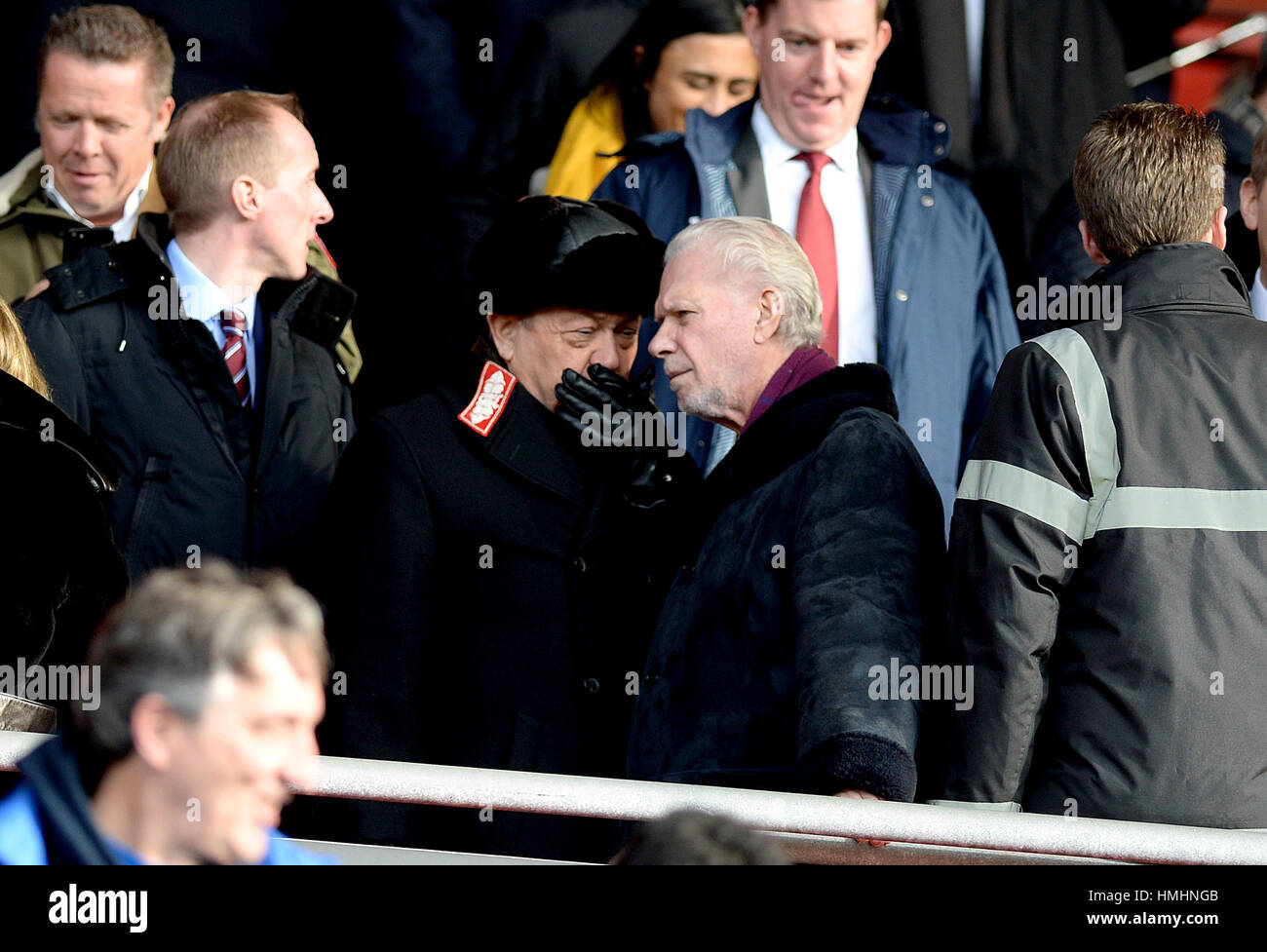 West Ham United owners David Sullivan (left) and David Gold (right ...