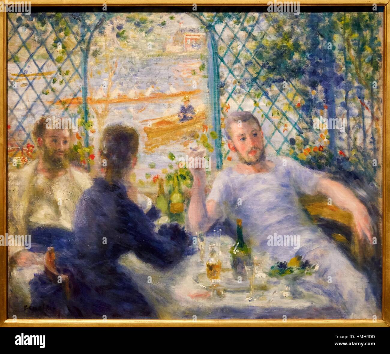 """Luncheon at La Fournaise' The Rowers Lunch"" 1875, PierreAuguste