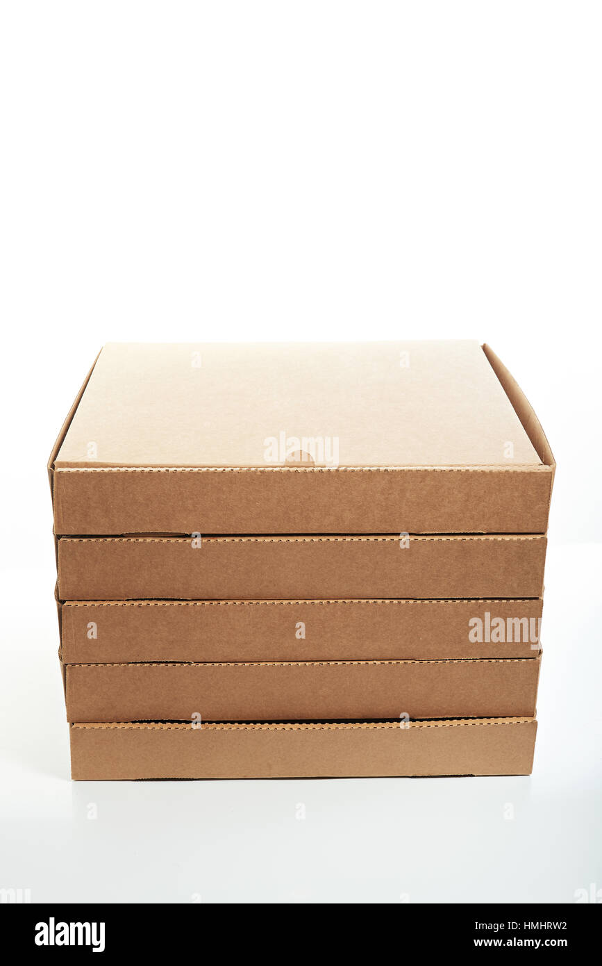 Stack Of Brown Pizza Boxes Stock Photo - Download Image Now - Pizza Box,  Stack, Pizza - iStock