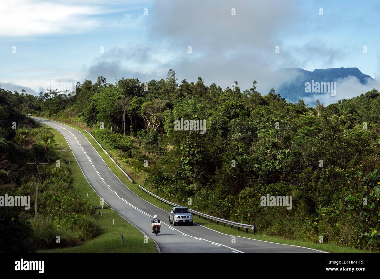 Kuching- Borneo Highland road, Sarawak, Malaysia Stock Photo - Alamy