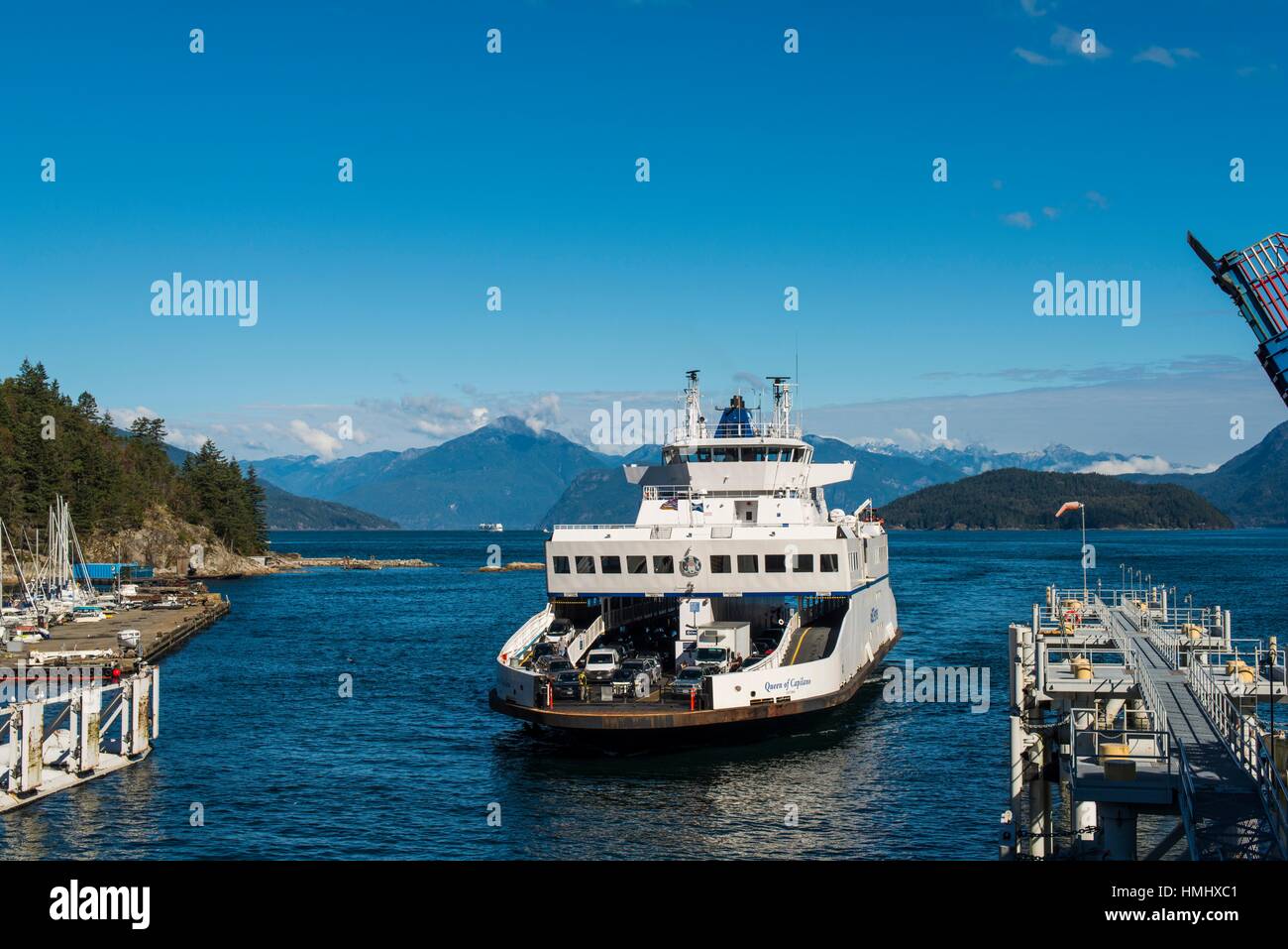 BC Ferries boat, Horseshoe Bay, near Vancouver, BC, Canada Stock Photo