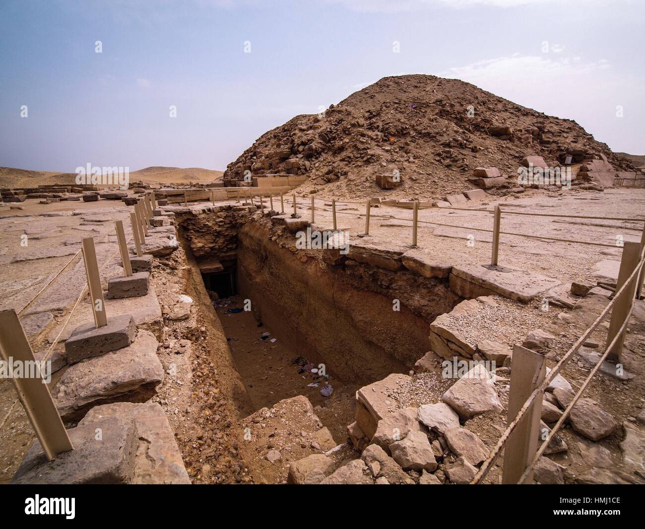 Pyramif of Unas. Archeological remains. Saqqara necropolis. Egypt Stock