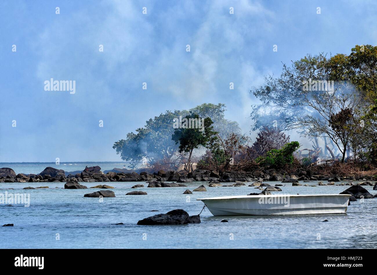 Africa, Mauritius, Pamplemousses, coast at Tombeau Bay Stock Photo Alamy